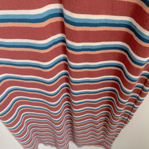 Roxy, rust blue white and orange striped dress in XS - Picture 11 of 13